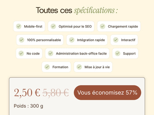 Affichage des réductions produit (Pourcentage / Montant)