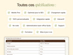 Tableau de caractéristiques produit dynamiques