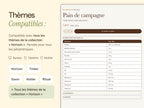 Tableau de caractéristiques produit dynamiques