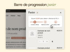 Barre de progression du panier